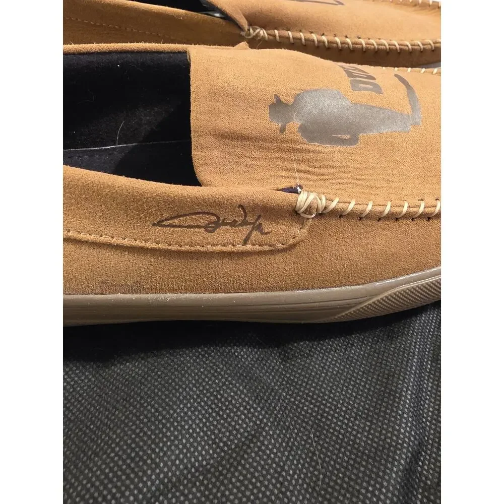 Men's New Size 12 Bradford Exchange John Wayne Faux-Suede Duke Moccasins